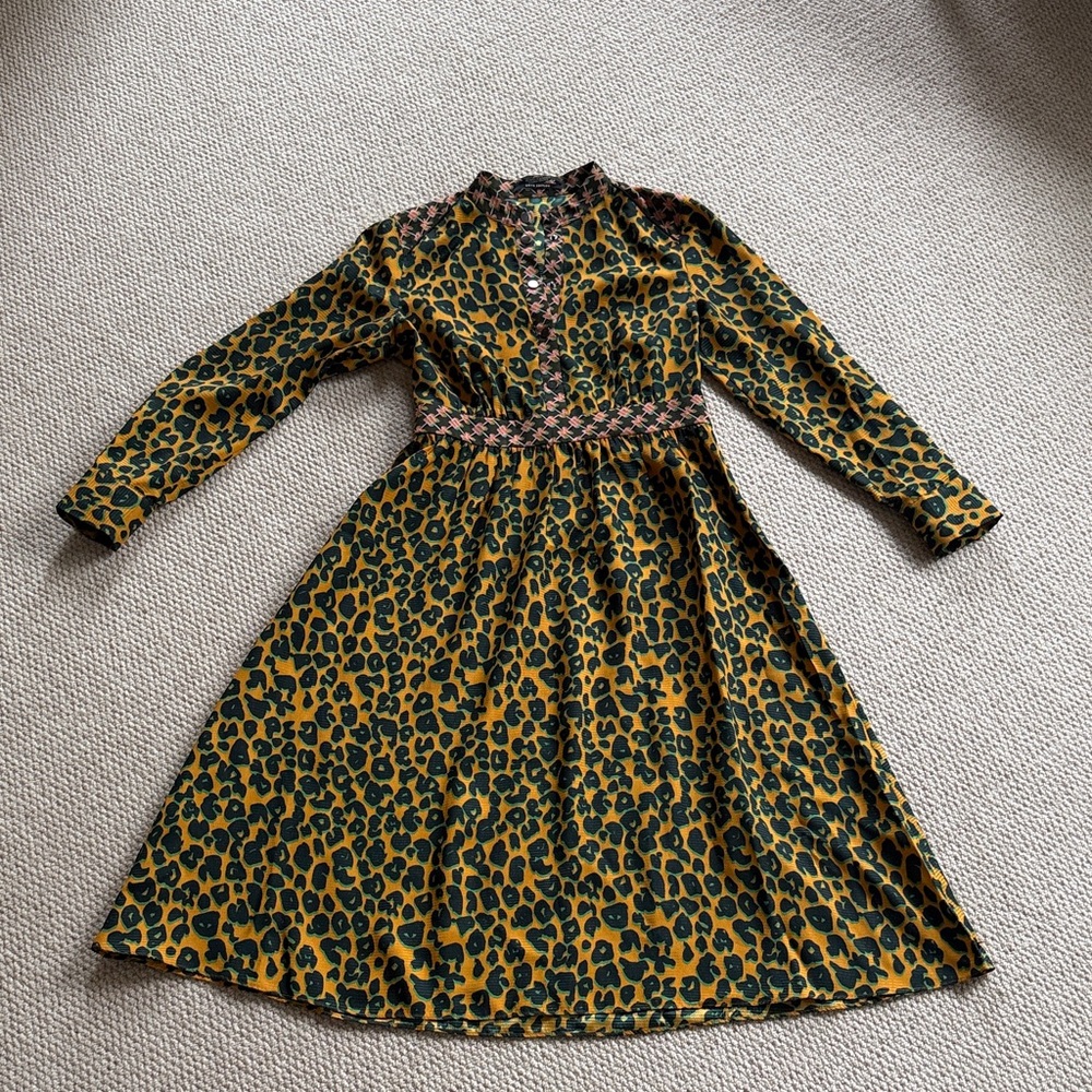 Leopard Long Sleeves Dress